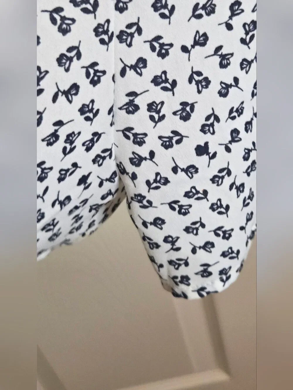 NWT Francesca's Miami L Straps White Navy Zipper Floral Women Romper Boutique